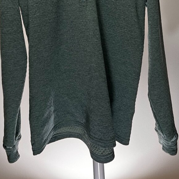 L.L.Bean Men's Quarter-Zip Pullover Top Green Heather Tall M TALL - Picture 3 of 4